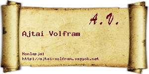 Ajtai Volfram névjegykártya